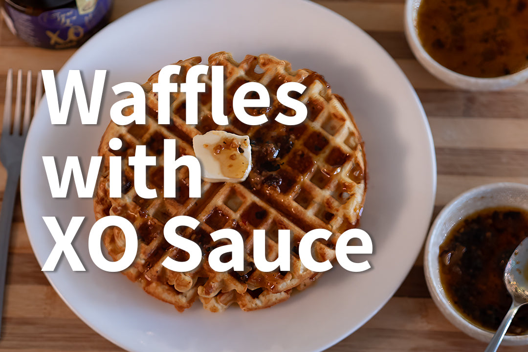 Waffles with XO Sauce